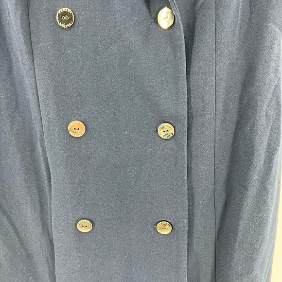 Tahari sleeveless navy double button blazer dress 6 knee length office workwear - Picture 7 of 10